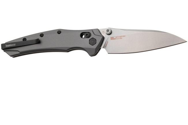 Afbeelding voor Kershaw Bareknuckle Duralock 6777GRYSW Stonewashed MagnaCut, Grey Aluminium, zakmes
