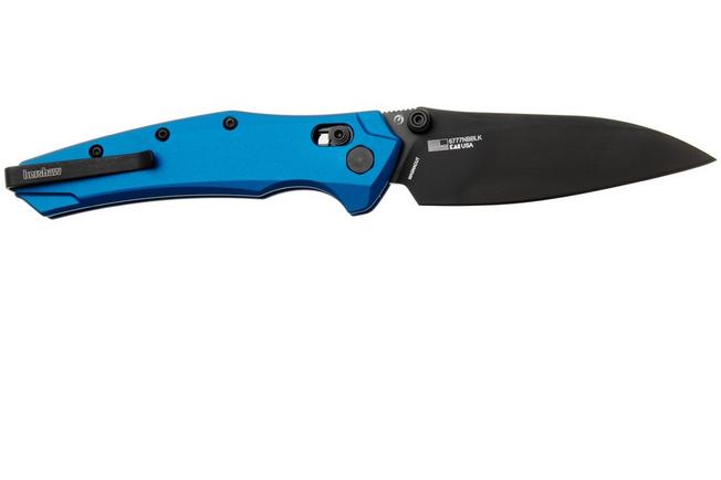 Afbeelding voor Kershaw Bareknuckle Duralock 6777NBBLK Black PVD MagnaCut, Navy Blue Aluminum zakmes