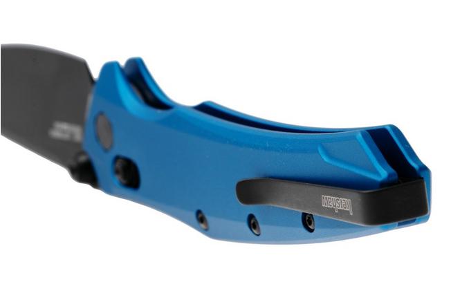 Afbeelding voor Kershaw Bareknuckle Duralock 6777NBBLK Black PVD MagnaCut, Navy Blue Aluminum zakmes