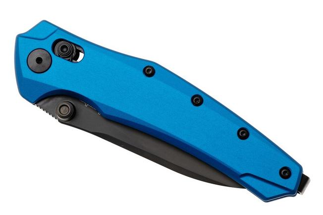 Afbeelding voor Kershaw Bareknuckle Duralock 6777NBBLK Black PVD MagnaCut, Navy Blue Aluminum zakmes