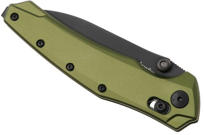 Image pour Kershaw Bareknuckle Duralock 6777 Black PVD CPM MagnaCut, OD Green Aluminum, couteau de poche