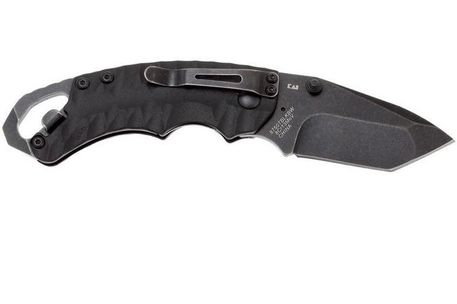 Navaja de bolsillo plegable Kershaw 8750tblkbw shuffle ii, utilidad pequeña  y liviana