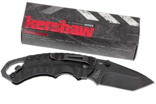 Navaja de bolsillo plegable Kershaw 8750tblkbw shuffle ii, utilidad pequeña  y liviana