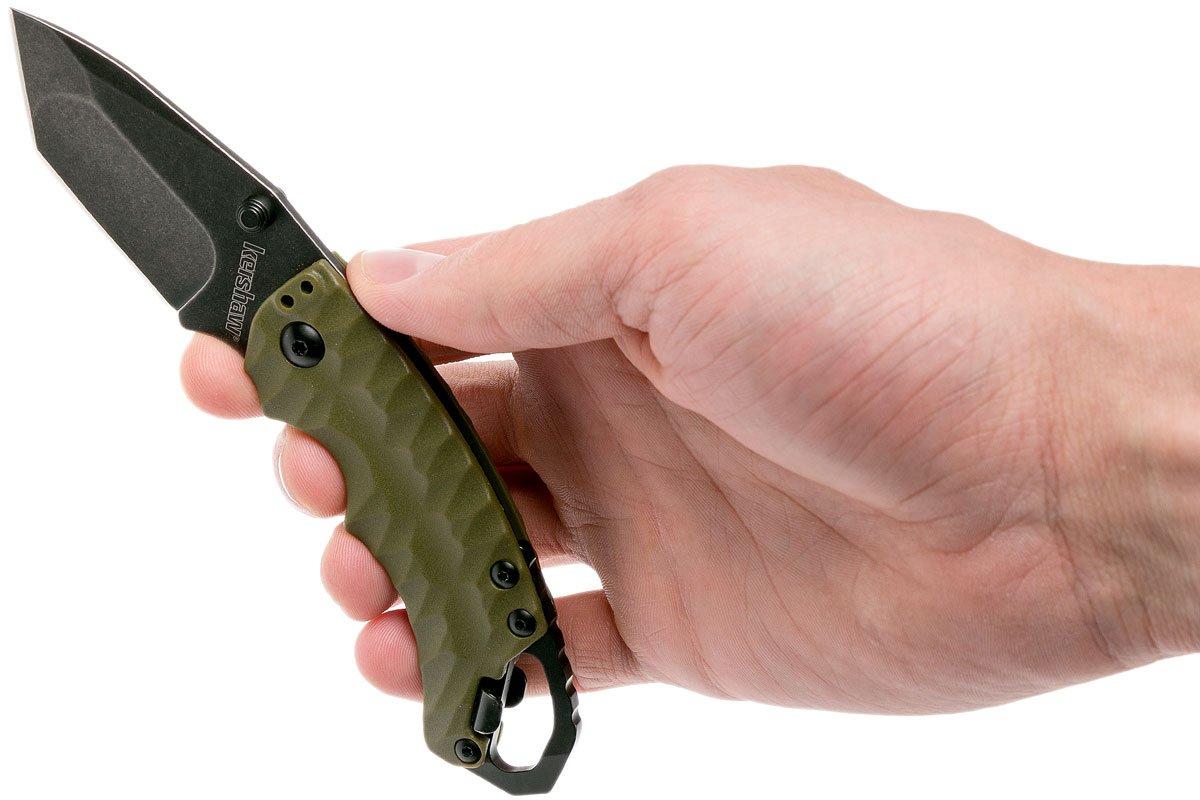 Kershaw Shuffle II 8750TOLBW Tanto, Olive Green | Advantageously ...