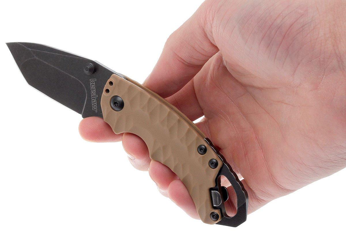 Navaja de bolsillo plegable Kershaw 8750tblkbw shuffle ii, utilidad pequeña  y liviana