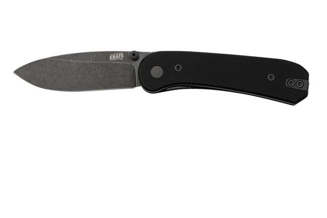 Lander 1 Pocket Knife - Black G10 - D2 – Knafs