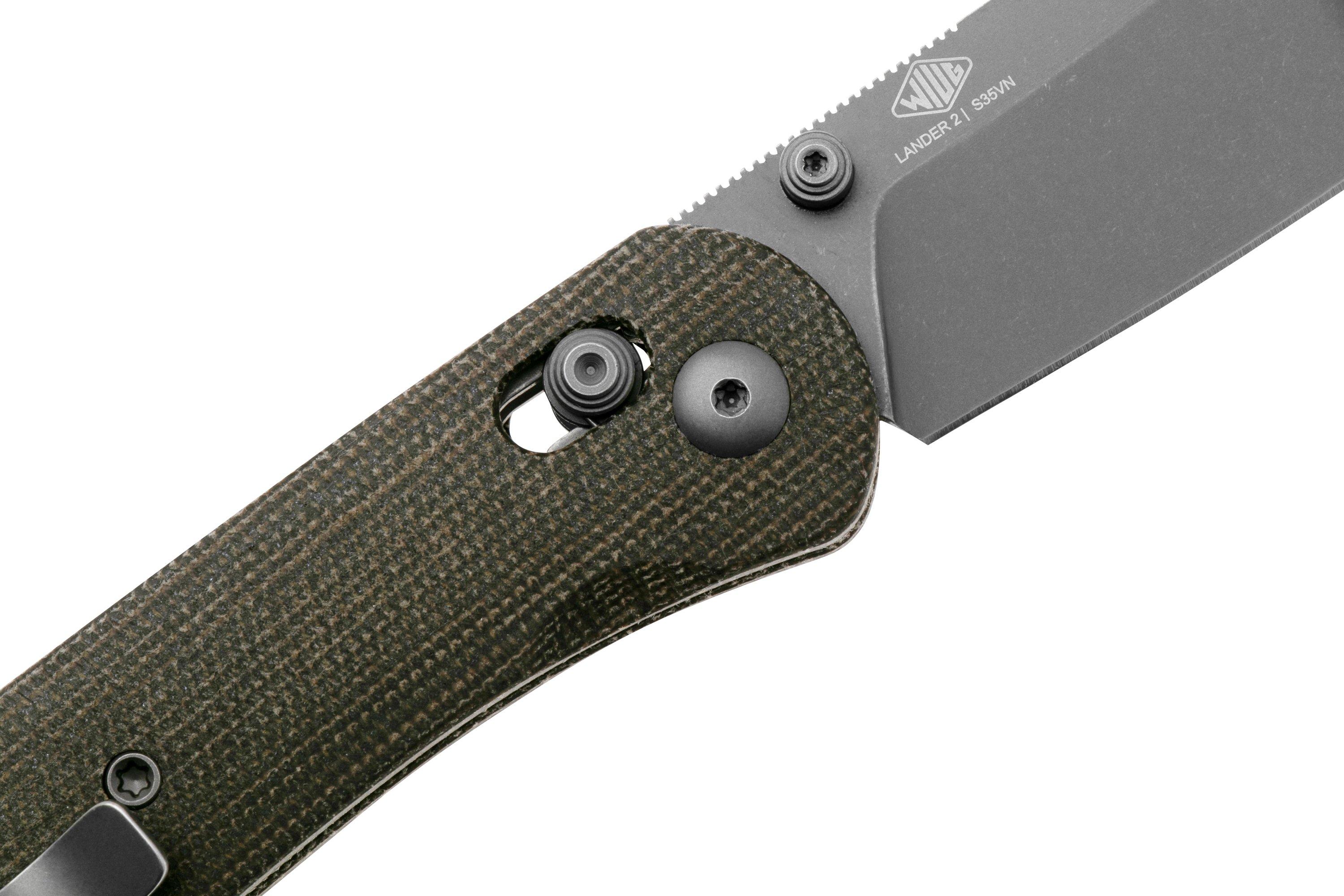 Knafs Lander 2 KNAFS-00274 Green Micarta, Clutch Lock, Taschenmesser ...