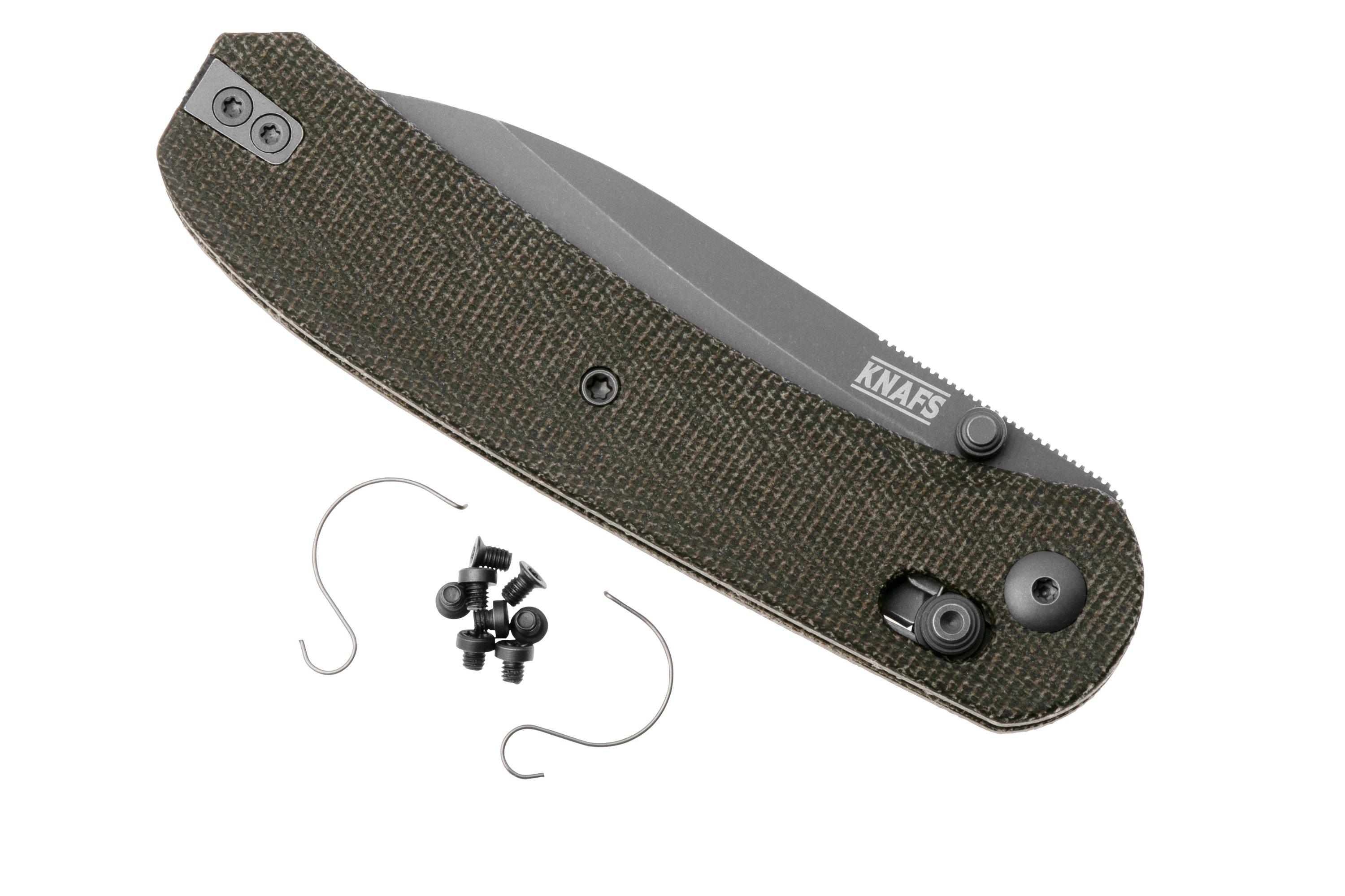 Knafs Lander 2 KNAFS-00274 Green Micarta, Clutch Lock, pocket