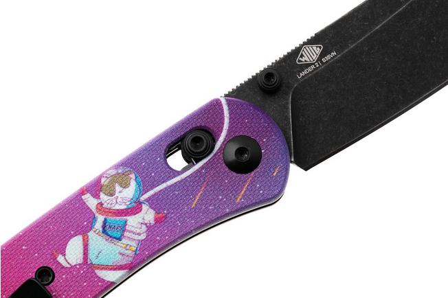 Afbeelding voor KNAFS Lander 2, KNAFS-00501 Blackwashed S35VN, Kitty Cosmo Crew G10, zakmes 