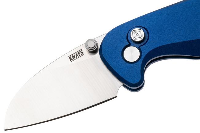 Image for Knafs O.C.T. KNAFS-00575 Satin 14C28N, Blue Aluminium, Button Lock, pocket knife