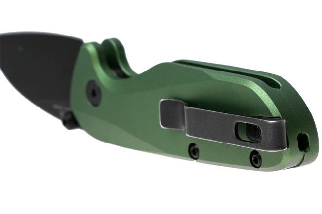 Image for Knafs O.C.T. KNAFS-00576 Blackwashed 14C28N, Green Aluminium, Button Lock, pocket knife