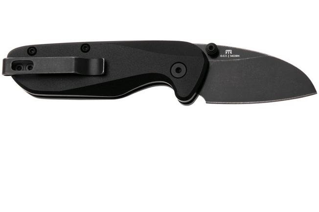 Image for Knafs O.C.T. KNAFS-00582 Blackwashed 14C28N, Black Aluminium, Button Lock, pocket knife
