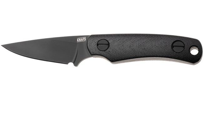 Afbeelding voor Knafs Little Lulu 00597 Black Cerakote MagnaCut, Black Micarta, vaststaand mes