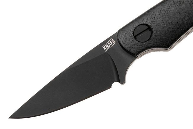 Afbeelding voor Knafs Little Lulu 00597 Black Cerakote MagnaCut, Black Micarta, vaststaand mes