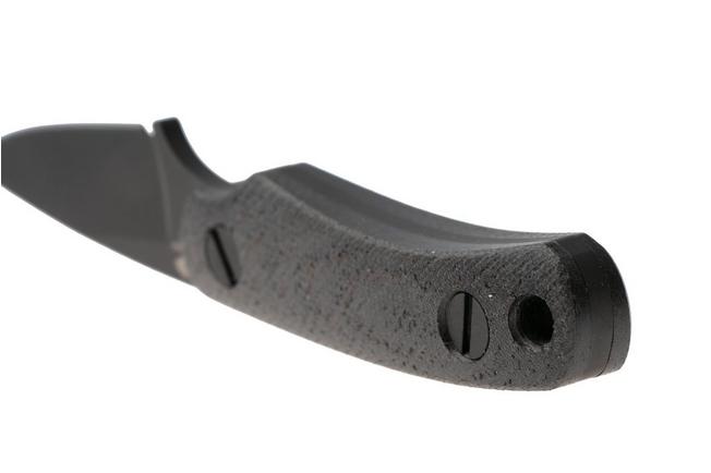 Afbeelding voor Knafs Little Lulu 00597 Black Cerakote MagnaCut, Black Micarta, vaststaand mes
