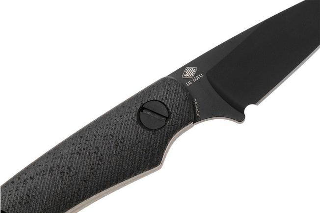 Afbeelding voor Knafs Little Lulu 00597 Black Cerakote MagnaCut, Black Micarta, vaststaand mes