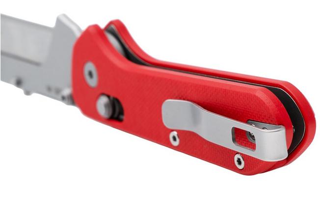 Afbeelding voor KNAFS Yuti 00626, Stonewashed Blade Holder, Red G10, utility zakmes