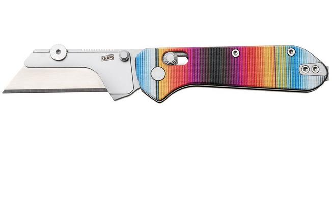 Afbeelding voor KNAFS Yuti 00657, Stonewashed Blade Holder, Mexican Blanket G10, utility zakmes