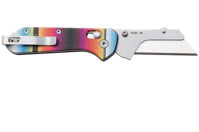 Afbeelding voor KNAFS Yuti 00657, Stonewashed Blade Holder, Mexican Blanket G10, utility zakmes