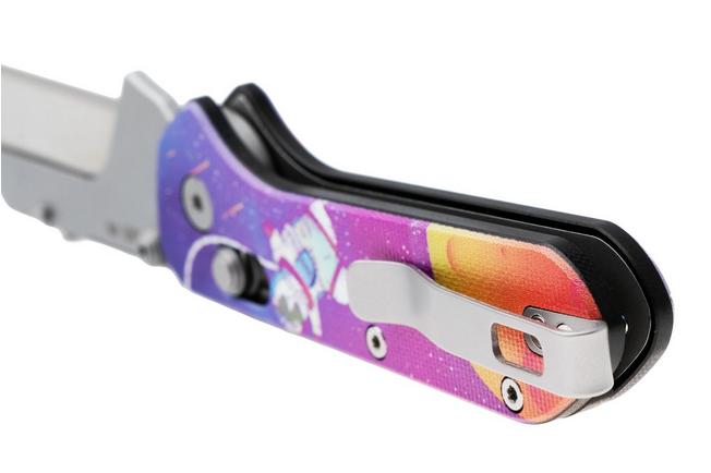 Afbeelding voor KNAFS Yuti 00659, Stonewashed Blade Holder, Kitty Cosmo Crew G10, utility zakmes