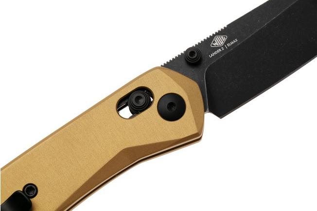 Afbeelding voor Knafs Lander 2 KNAFS-00678 Reverse Tanto Elmax, Gold Aluminum, zakmes