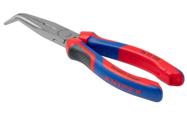 Afbeelding voor KNIPEX 2622200, telefoontang 45° met zijsnijder, 200 mm