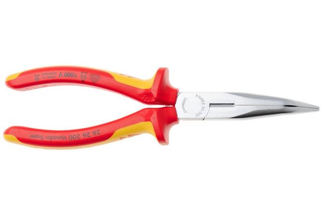 Afbeelding voor KNIPEX 2626200 VDE, telefoontang 45° met zijsnijder, 200 mm