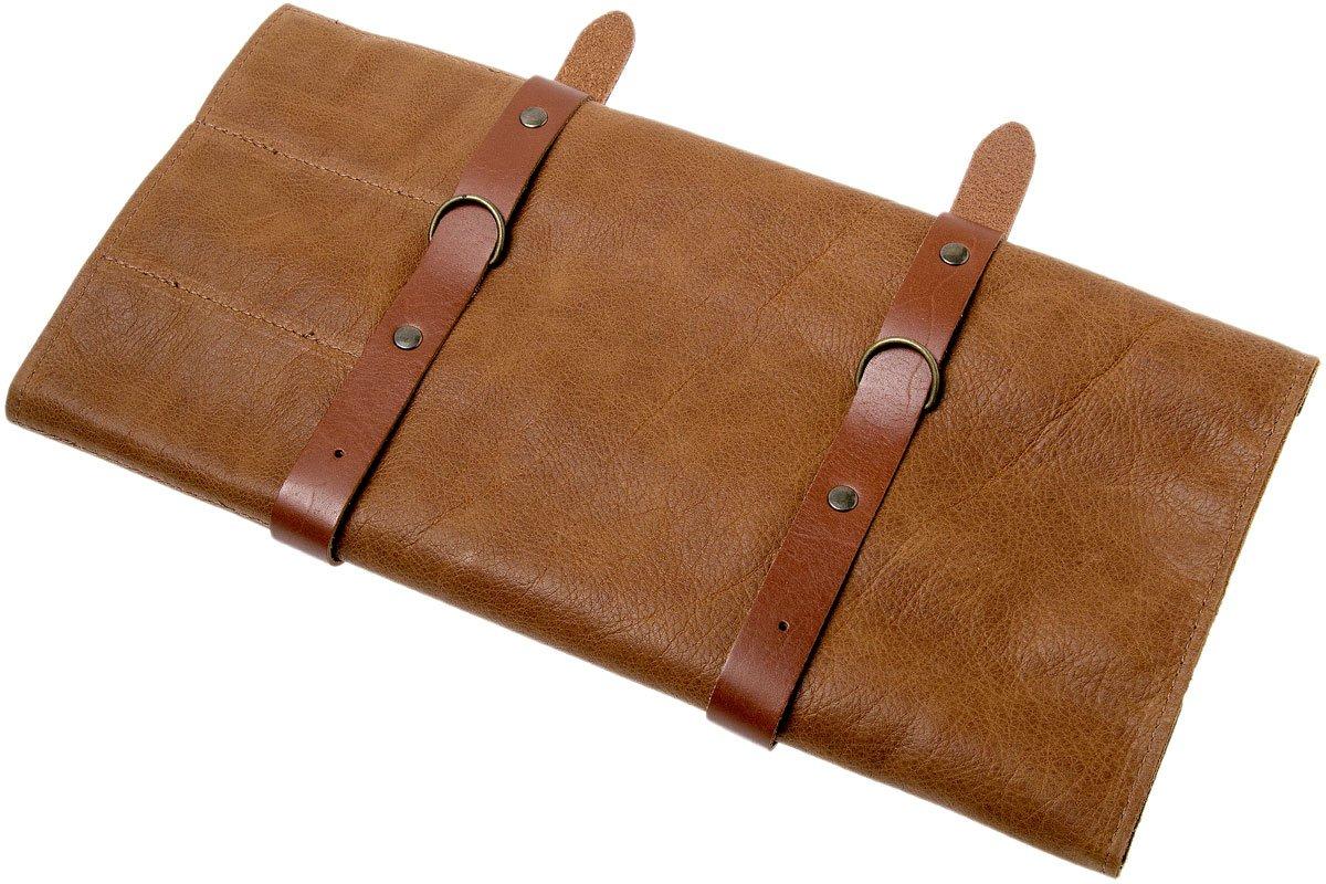 Knivesandtools knife bag leather Utah Rust 45x47 Advantageously