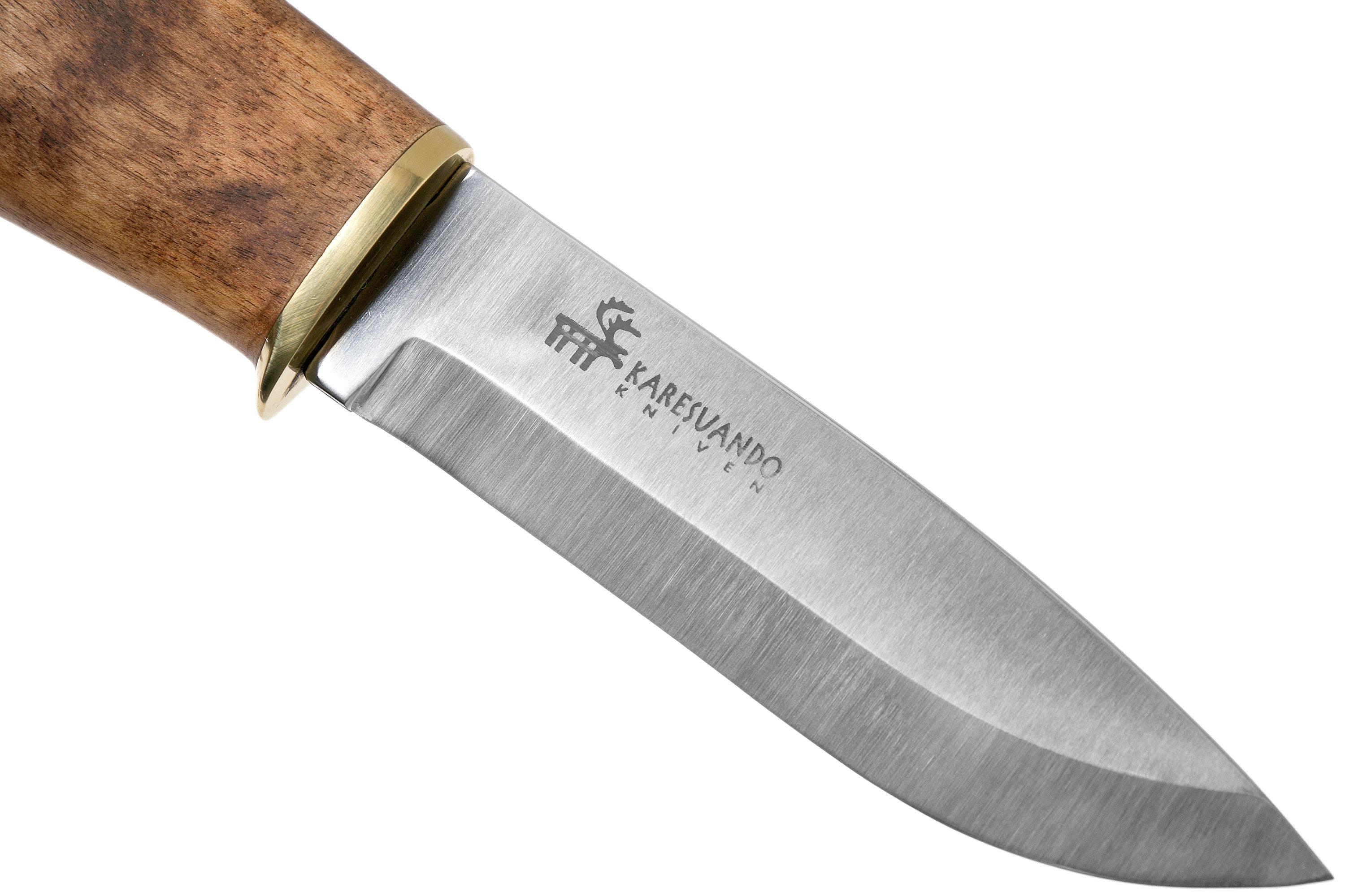 Karesuando Kniven Jagdmesser „The Boar“ – Rostfreie Klinge, Birkenholz-Griff, Inkl. Lederscheide