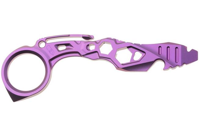 Afbeelding voor Kansept EDC Tool PryMate G008A4 Purple Anodized Titanium, multifunctionele pry-bar, Sebastian Irawan design