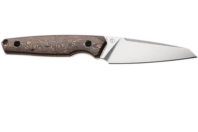 Afbeelding voor Kansept Parr G011A2 Blackwashed CPM-S35VN, Copper Carbon Fiber vaststaand mes, Jonathan Styles design