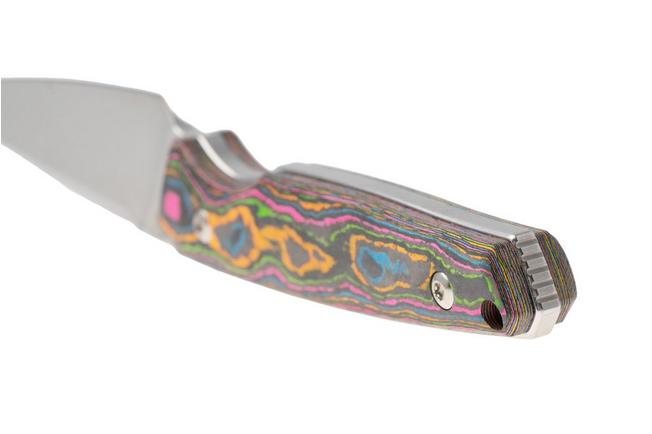 Afbeelding voor Kansept Parr G011A3 Blackwashed CPM-S35VN, 80S Camo Carbon Fiber vaststaand mes, Jonathan Styles design