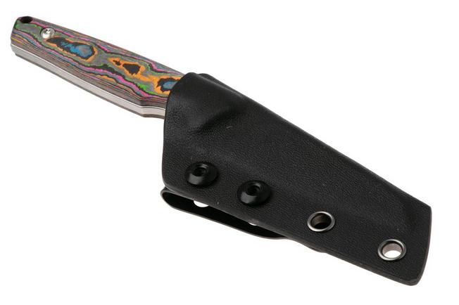 Afbeelding voor Kansept Parr G011A3 Blackwashed CPM-S35VN, 80S Camo Carbon Fiber vaststaand mes, Jonathan Styles design