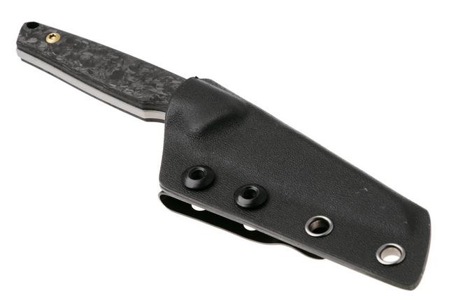 Afbeelding voor Kansept Parr G011A4 Damascus, Shred Carbon Fiber vaststaand mes, Jonathan Styles design