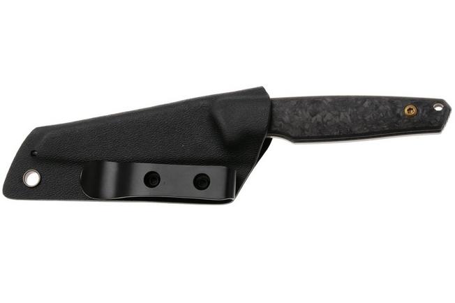 Afbeelding voor Kansept Parr G011A4 Damascus, Shred Carbon Fiber vaststaand mes, Jonathan Styles design
