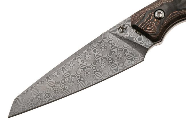 Afbeelding voor Kansept Parr G011A5 Damascus, Copper Carbon Fiber vaststaand mes, Jonathan Styles design
