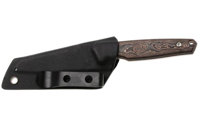 Afbeelding voor Kansept Parr G011A5 Damascus, Copper Carbon Fiber vaststaand mes, Jonathan Styles design