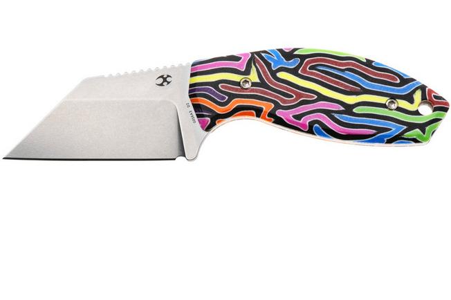 Afbeelding voor Kansept Siafu G016A3 Stonewashed D2, Multi Color Arcade Pattern G-mascus vaststaand mes, Dirk Pinkerton design