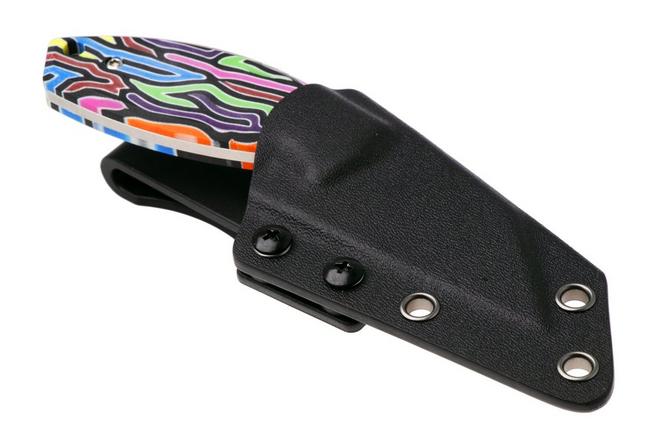 Afbeelding voor Kansept Siafu G016A3 Stonewashed D2, Multi Color Arcade Pattern G-mascus vaststaand mes, Dirk Pinkerton design