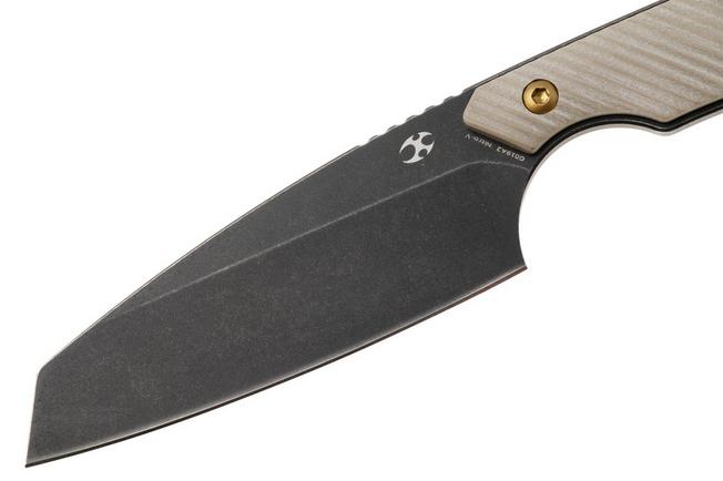 Afbeelding voor Kansept Valk G019A2 Blackwashed Nitro V, Light Sand G10 vaststaand mes, Greg Schob design