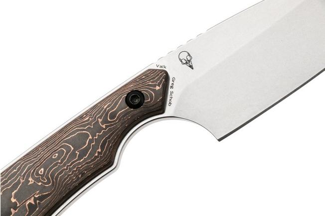 Afbeelding voor Kansept Valk G019A5 Stonewashed Nitro V, Copper Carbon Fiber vaststaand mes, Greg Schob design