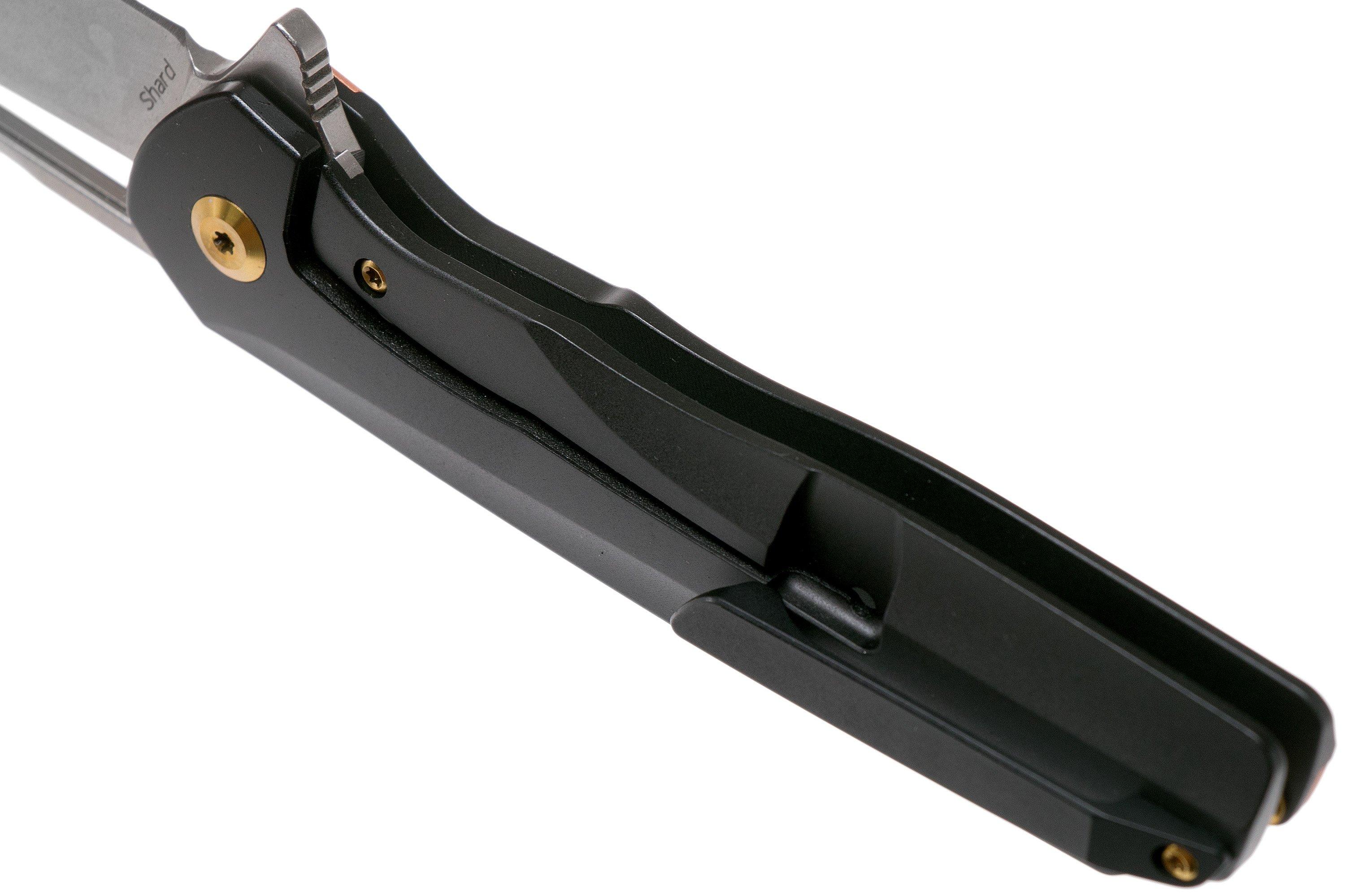 Kansept Shard K1006A7 Black Titanium, Copper Inlay pocket knife