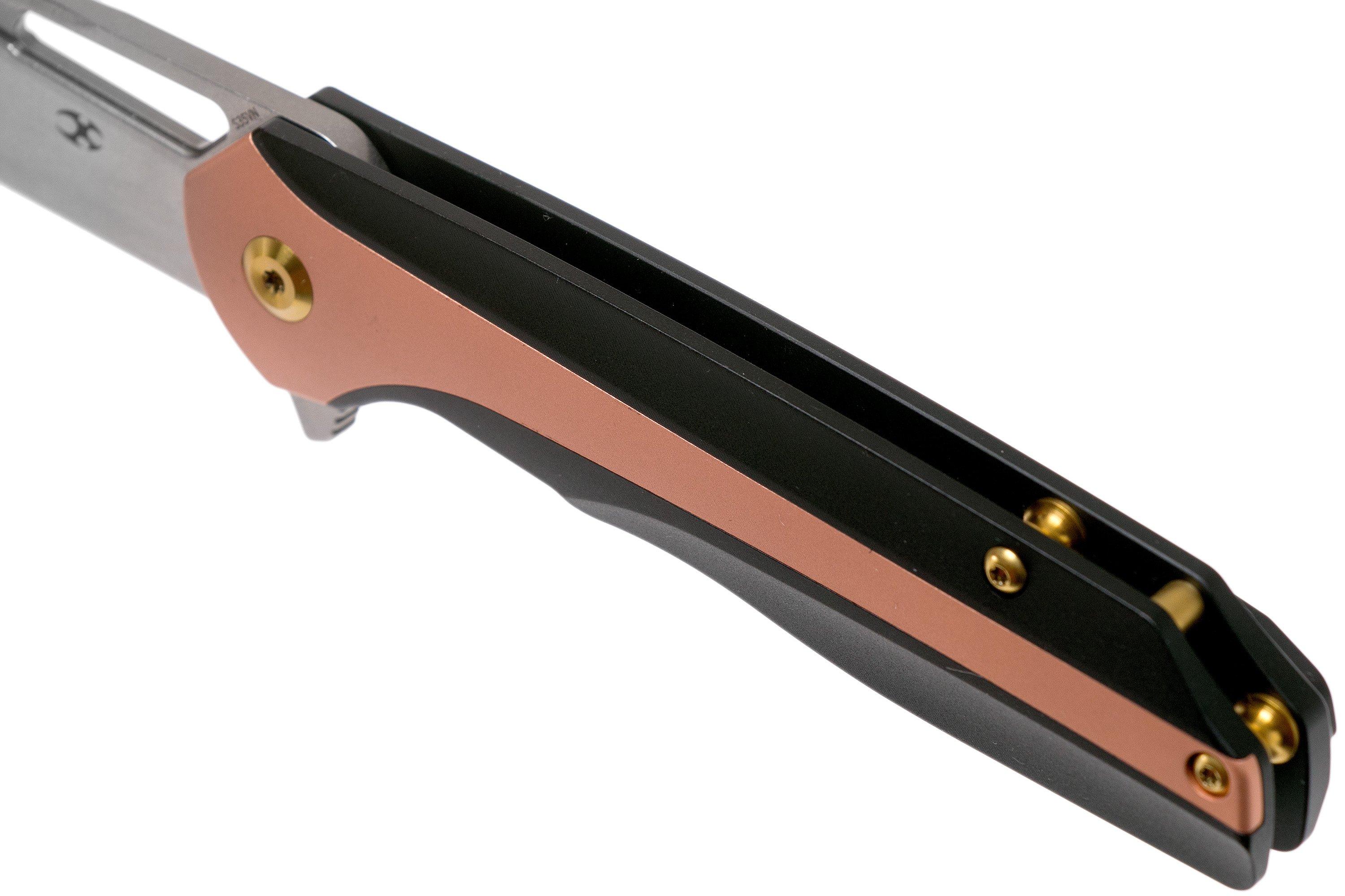 Kansept Shard K1006A7 Black Titanium, Copper Inlay pocket knife, Kim ...