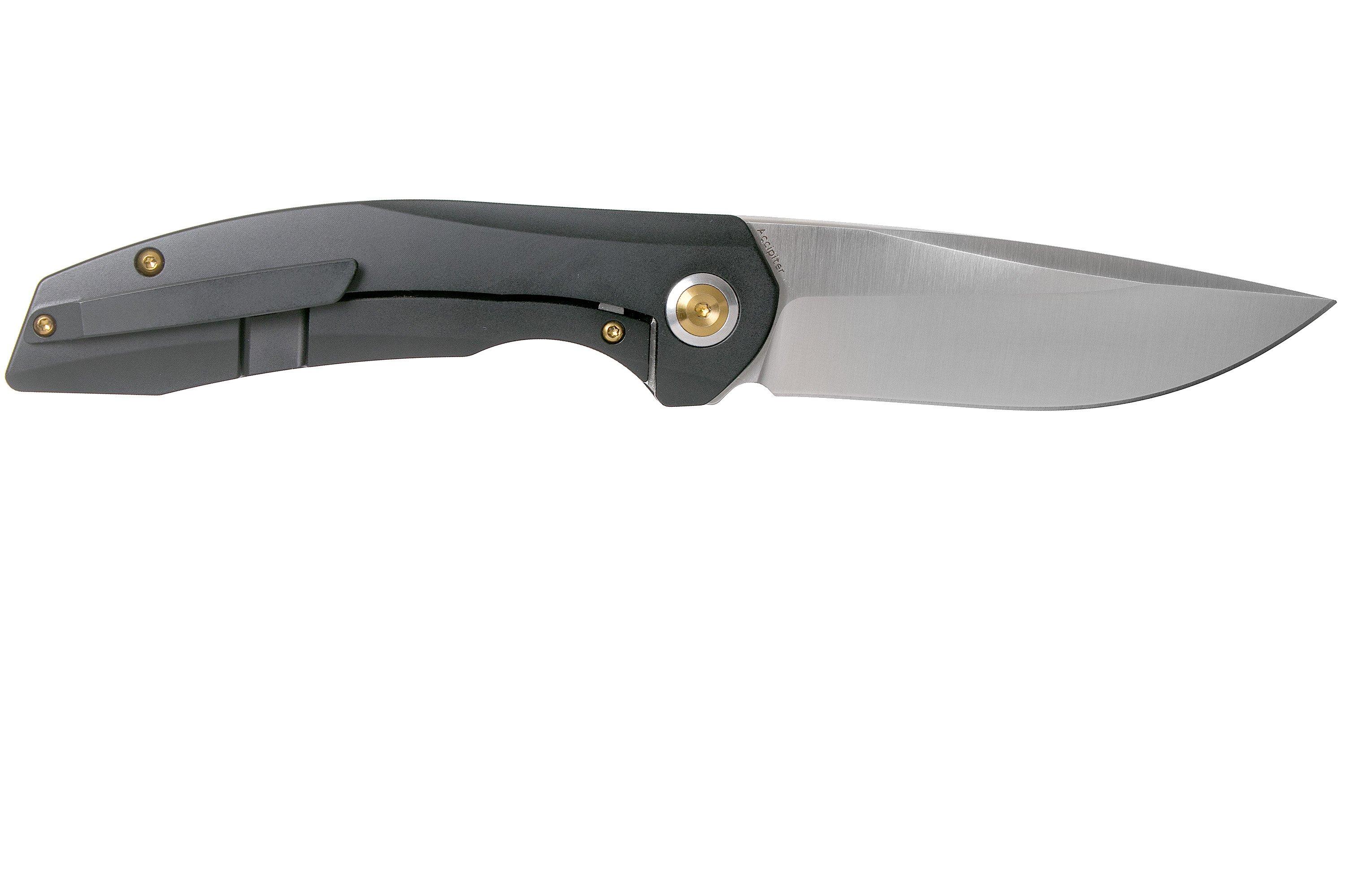 Kansept Accipiter K1007A5 Black Titanium, Copper Inlay couteau de poche ...