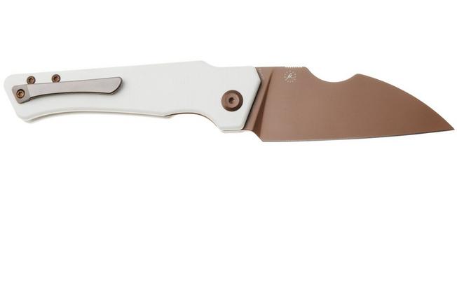 Afbeelding voor Kansept Egress K1033B3, Rose Gold CPM S35VN, White G10 zakmes, Nick Rogers design