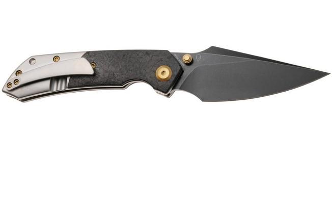 Afbeelding voor Kansept Fenrir K1034A1 Black TiCN CPM S35VN, Shred Carbon Fiber Titanium, zakmes, Greg Schob design