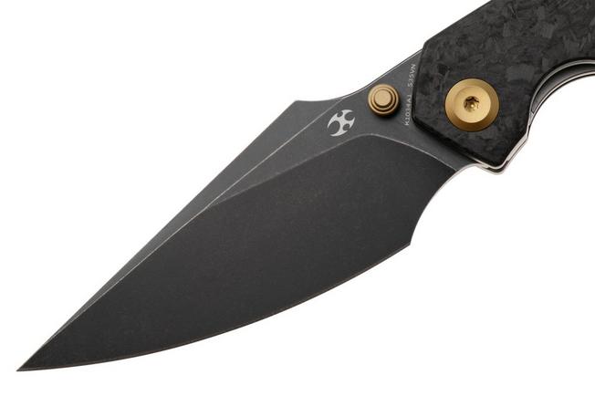 Afbeelding voor Kansept Fenrir K1034A1 Black TiCN CPM S35VN, Shred Carbon Fiber Titanium, zakmes, Greg Schob design