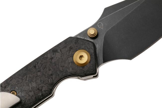 Afbeelding voor Kansept Fenrir K1034A1 Black TiCN CPM S35VN, Shred Carbon Fiber Titanium, zakmes, Greg Schob design