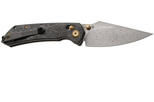 Afbeelding voor Kansept Fenrir K1034V1 Damascus, Shred Carbon Fiber, zakmes, Greg Schob design