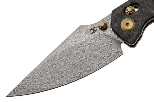 Afbeelding voor Kansept Fenrir K1034V1 Damascus, Shred Carbon Fiber, zakmes, Greg Schob design